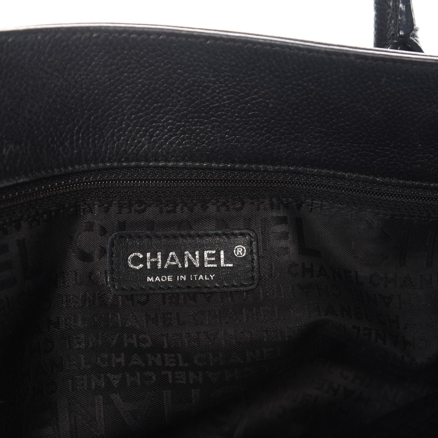 Calfskin Mademoiselle Lock Cerf Executive Shopper Tote Black