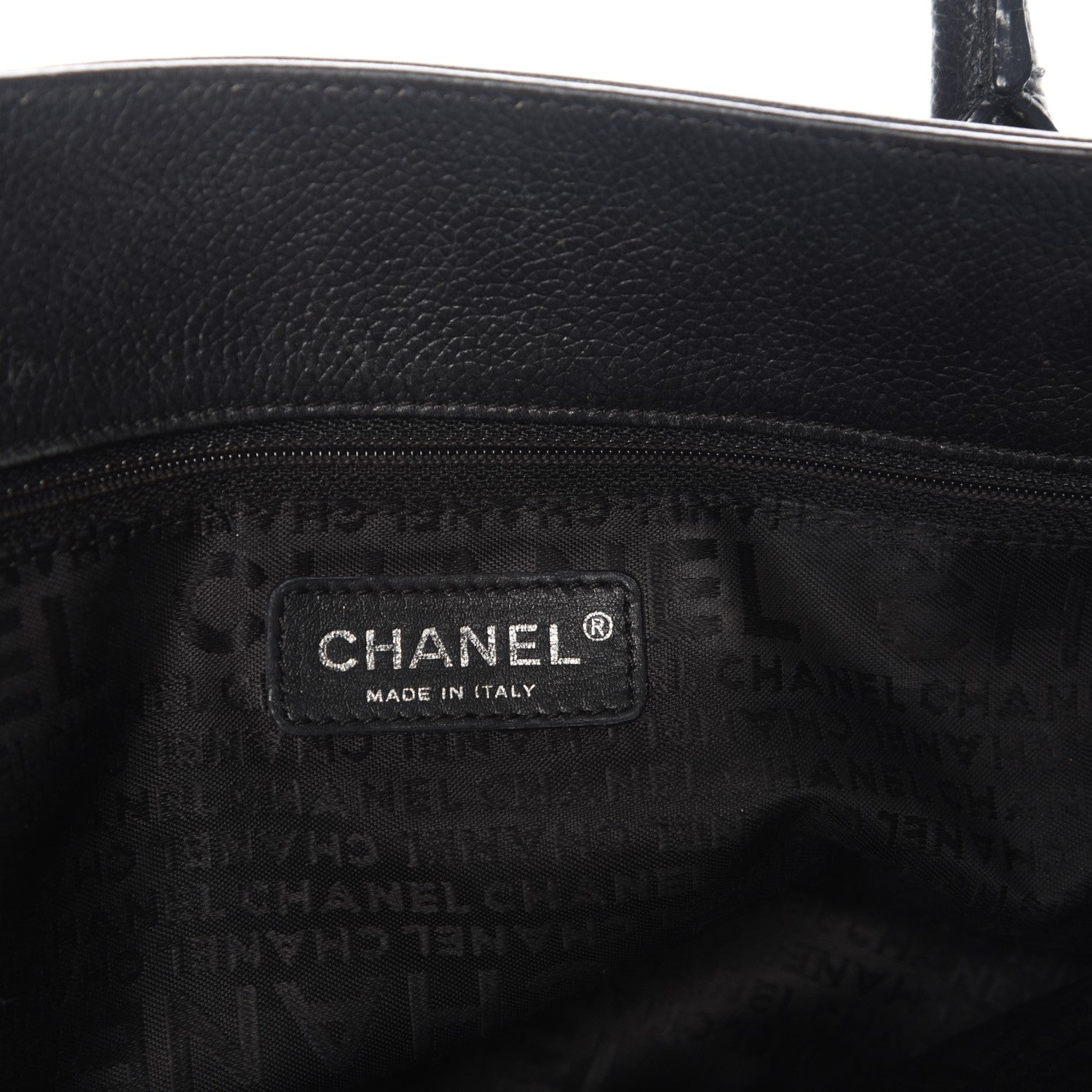 Chanel Calfskin Mademoiselle Lock Cerf Executive Shopper Tote Black 6 of 7