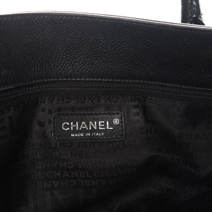 Chanel Calfskin Mademoiselle Lock Cerf Executive Shopper Tote Black 6 of 7