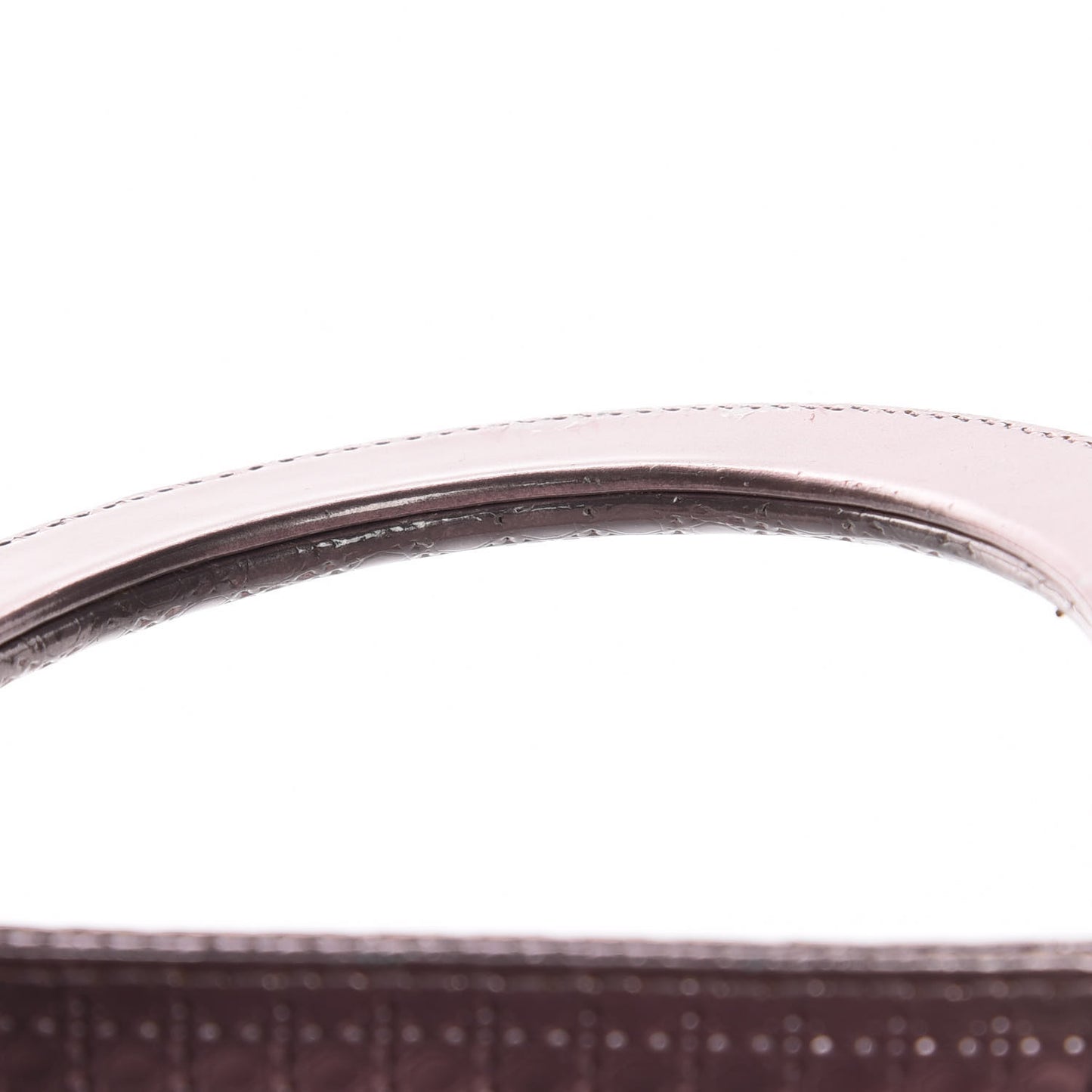 Metallic Patent Micro-Cannage Medium Lady Dior Pink