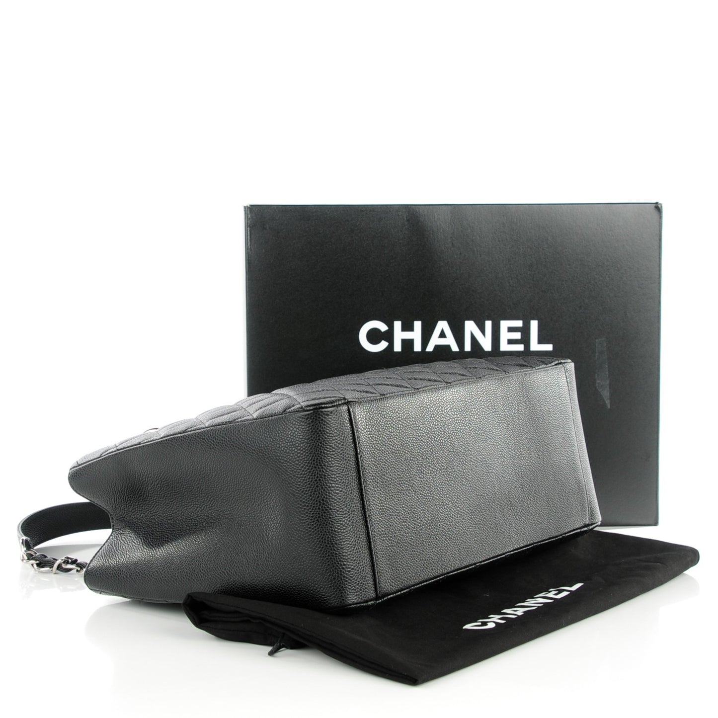 Caviar Quilted Grand Shopping Tote GST Black