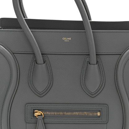 Celine Baby Drummed Calfskin Micro Luggage Kohl 11 of 12