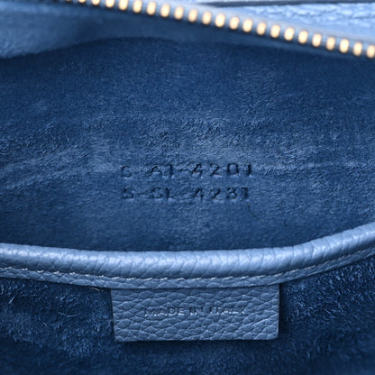 Celine Drummed Calfskin Nano Luggage Azure 5 of 16