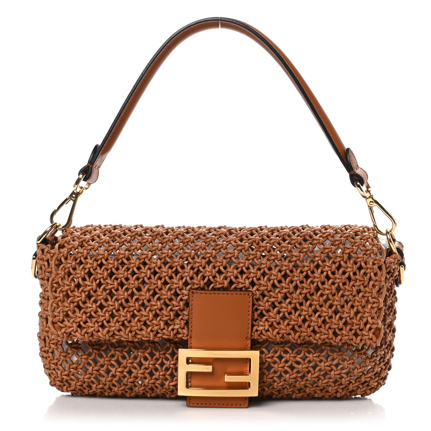 Fendi Crochet Baguette Caramello 2 of 18
