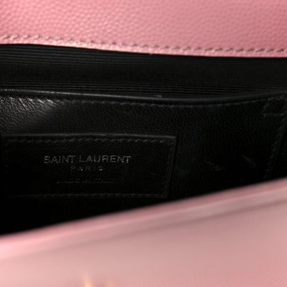 Saint Laurent Grain De Poudre Small Monogram Kate Satchel Dark Rose 7 of 11