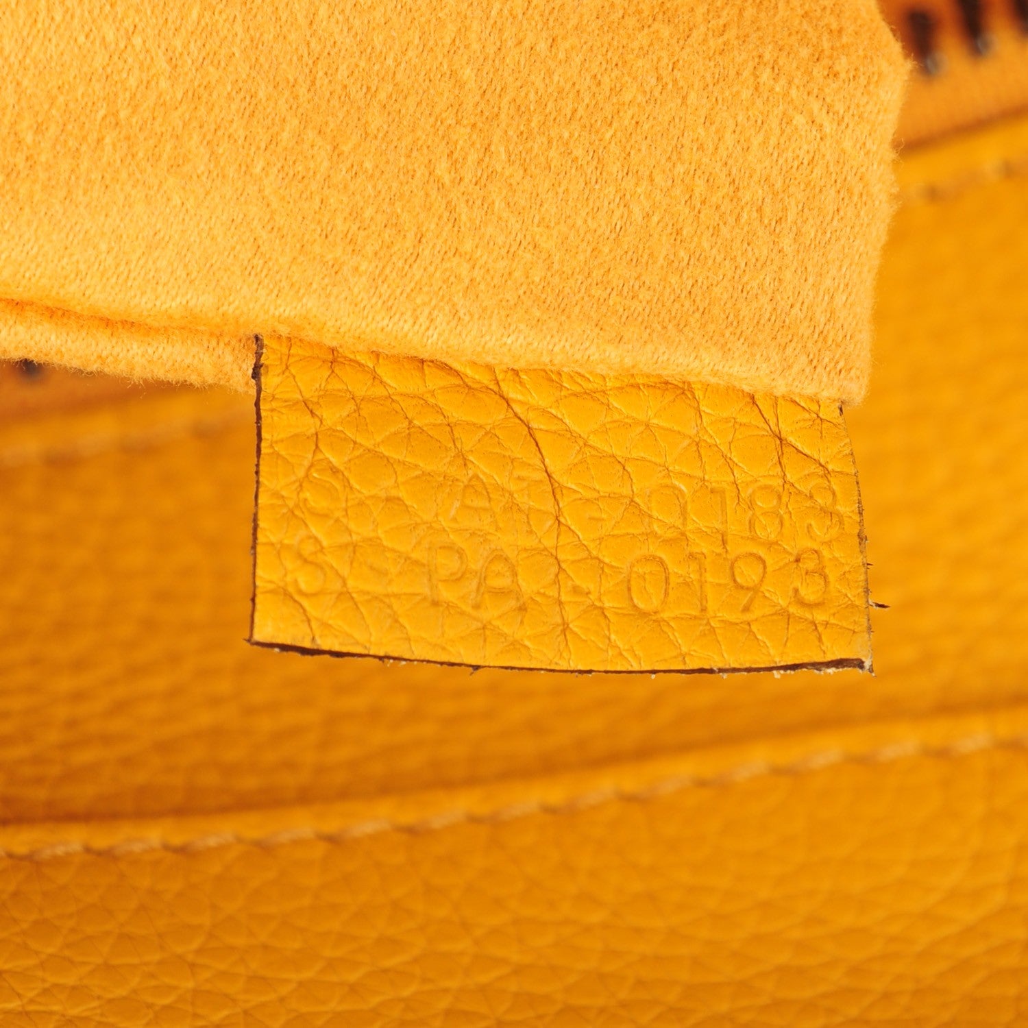Celine Drummed Calfskin Mini Luggage Ocre 7 of 7