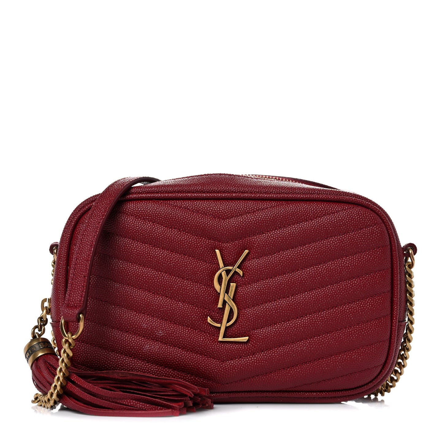 Grain De Poudre Matelasse Monogram Mini Lou Camera Bag Eros Red