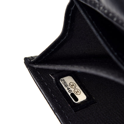 Chanel Aged Calfskin Chevron Quilted Reissue Card Holder Wallet So Black 7 of 7