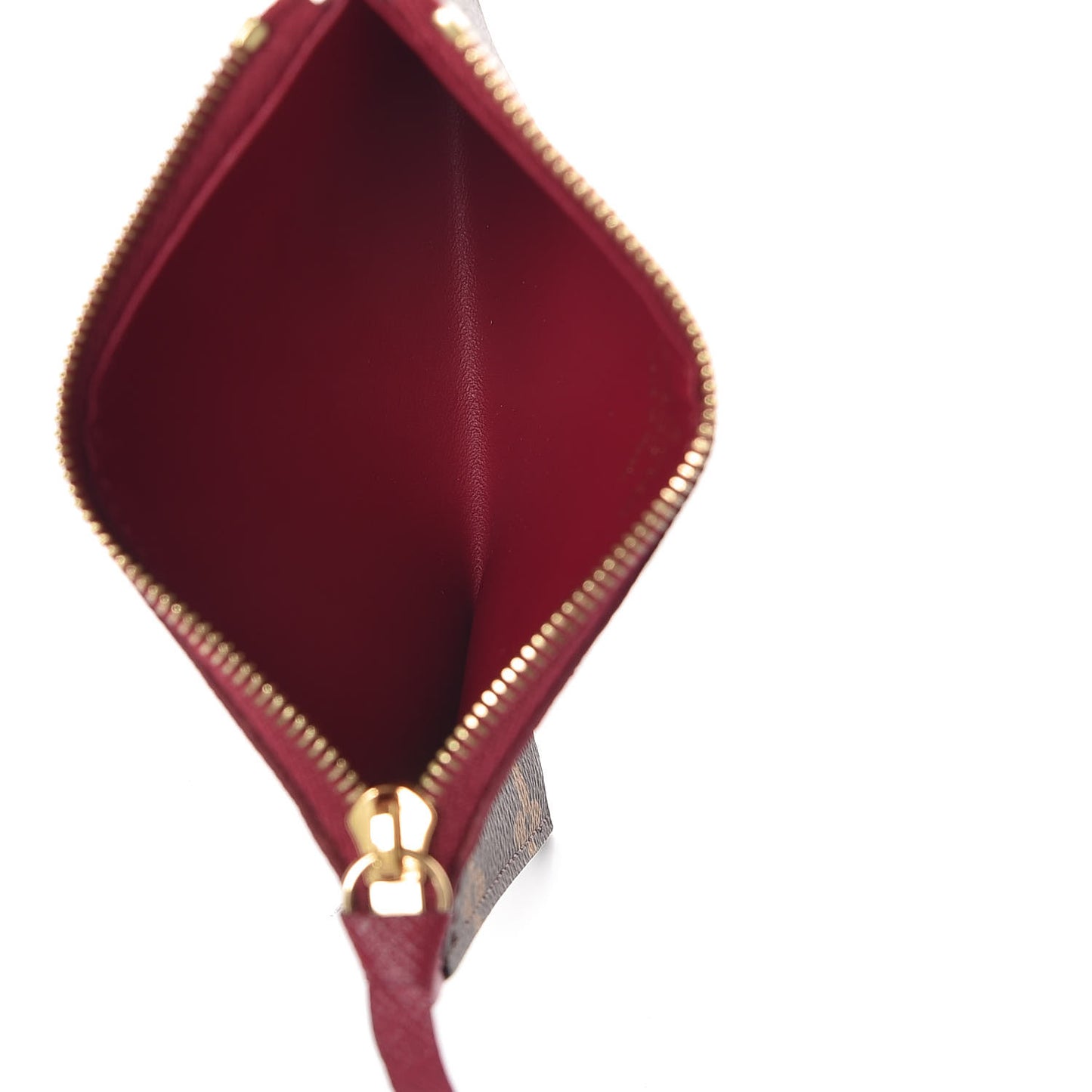 Monogram Zipped Card Holder Fuchsia