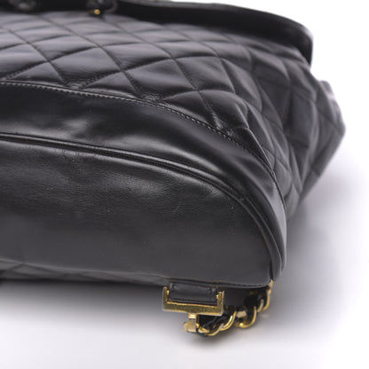Chanel Lambskin Quilted Drawstring Backpack Black 13 of 13