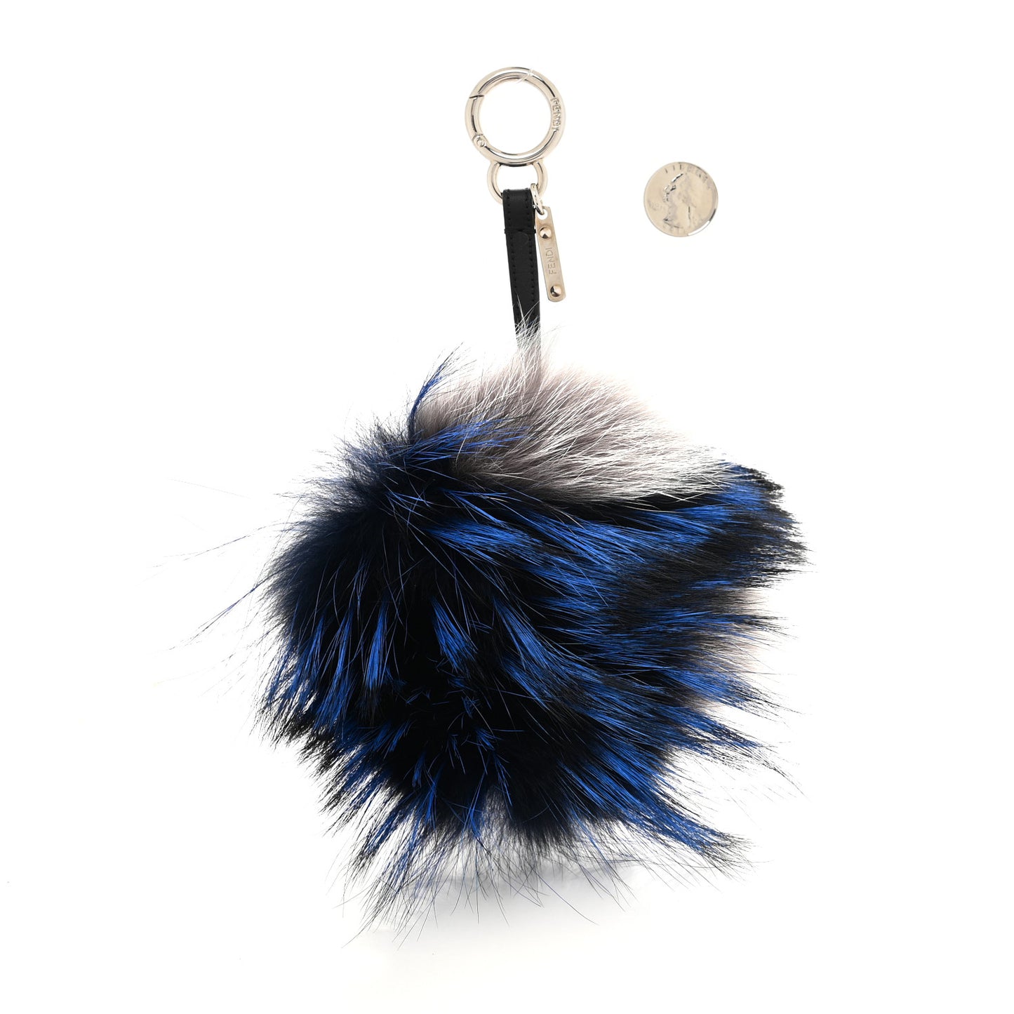 Fox Mink Rabbit Fur Colorius Monster Bag Bug Charm Blue Yellow