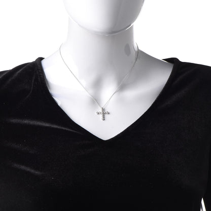 Tiffany 18K White Gold Diamond Paloma Picasso Tenderness Cross Pendant Necklace 2 of 6