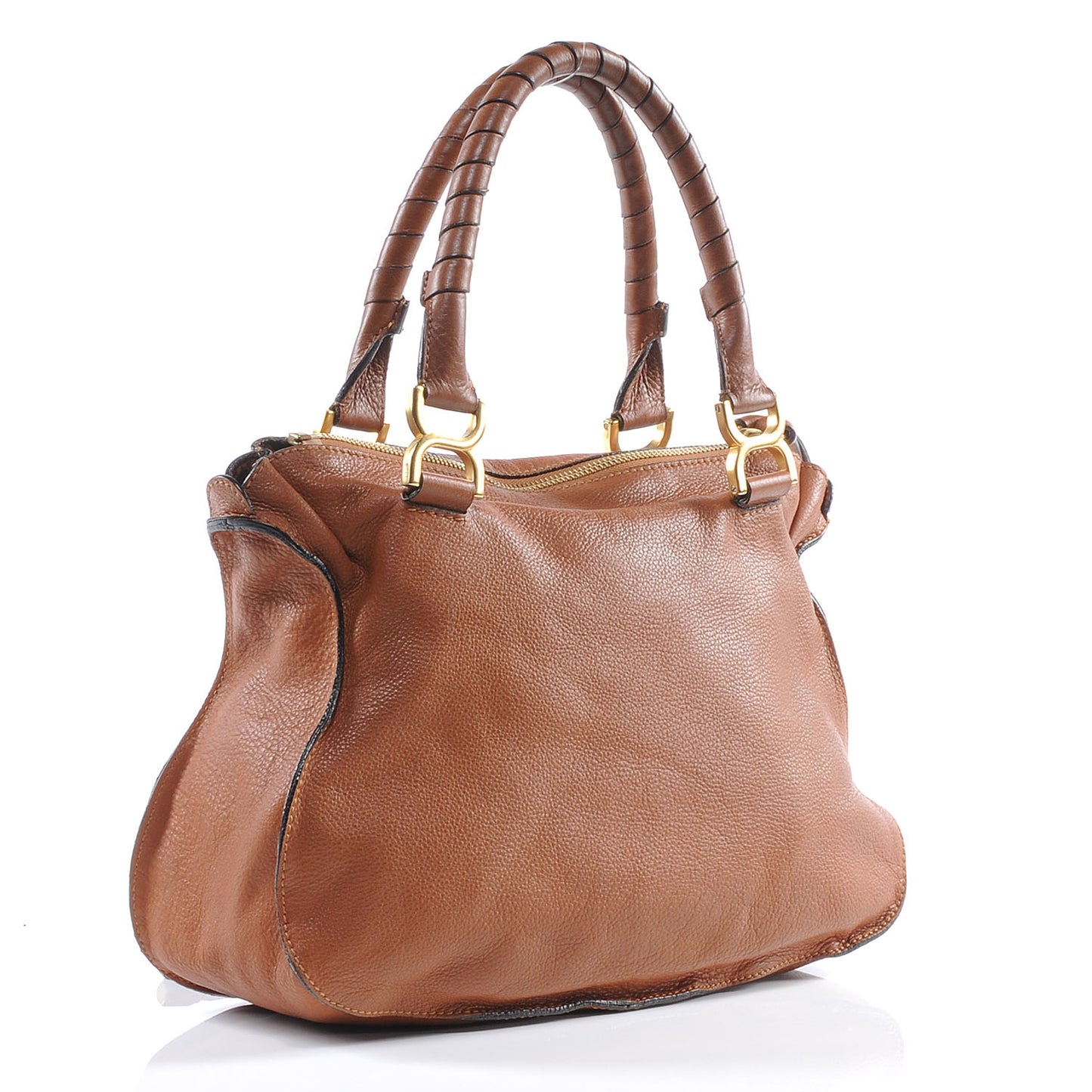 Calfskin Medium Marcie Satchel Tan