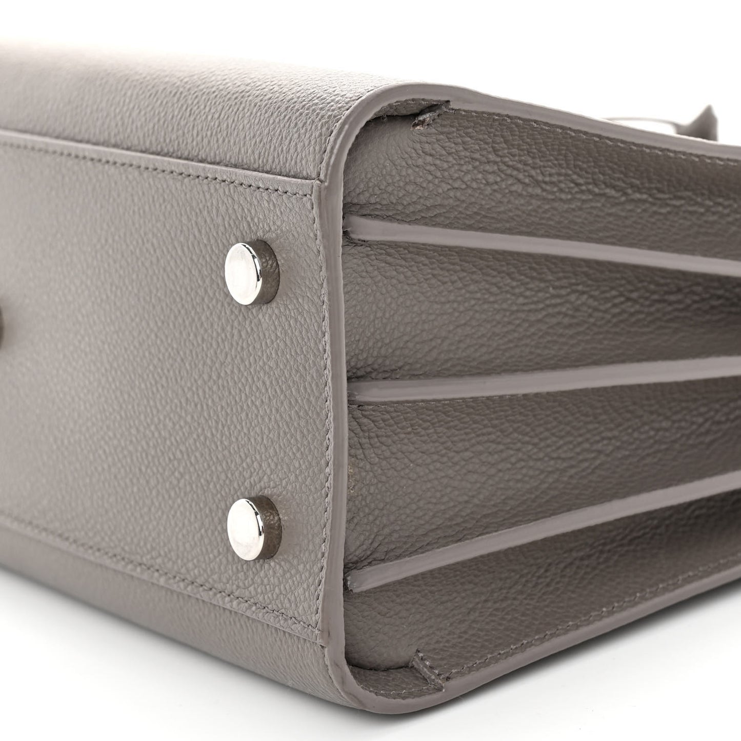 Grained Calfskin Baby Sac De Jour Fog