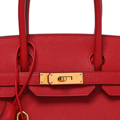 Hermes Epsom Birkin 30 Rouge Casaque 8 of 10