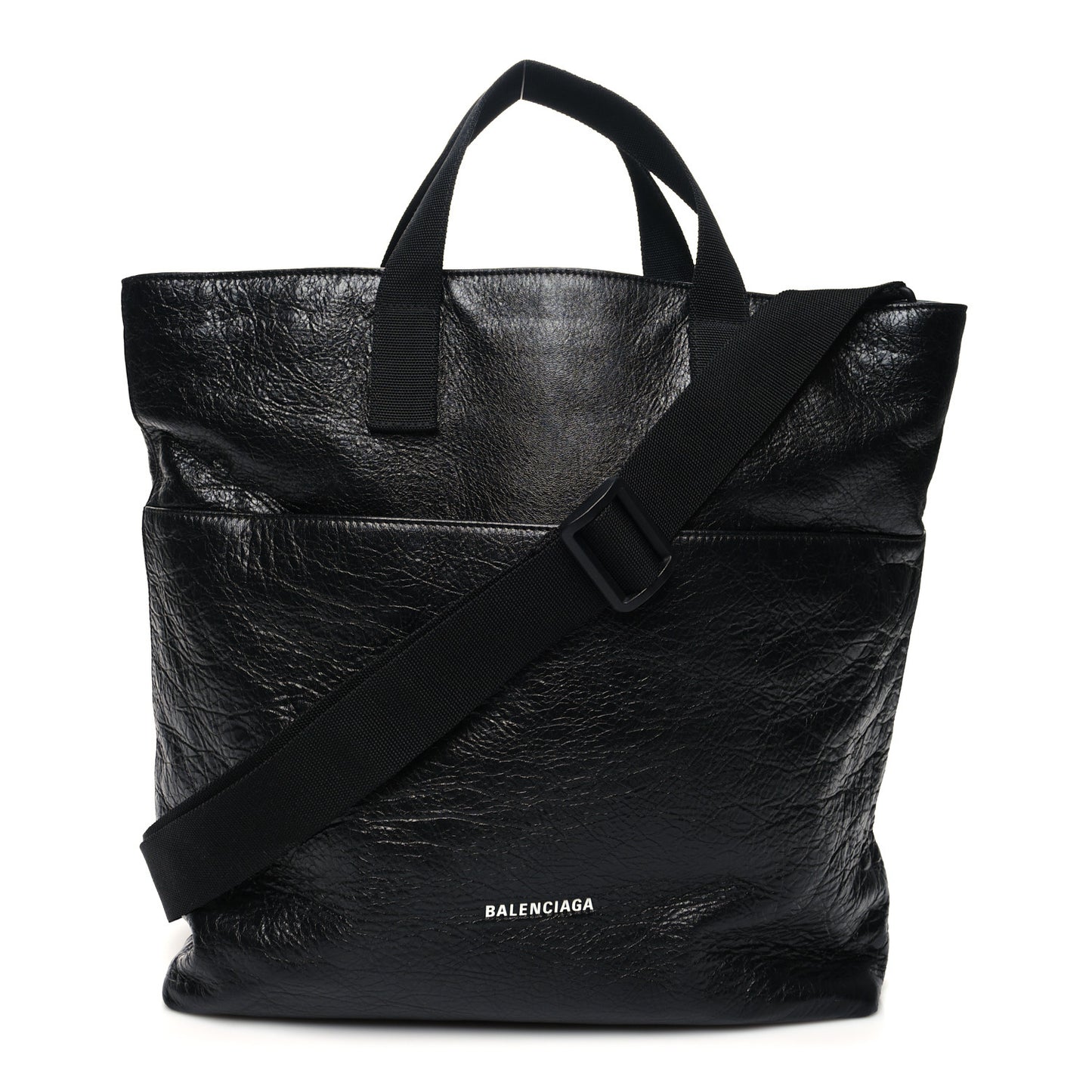 Agneau Arena Explorer Tote Bag with Strap Black