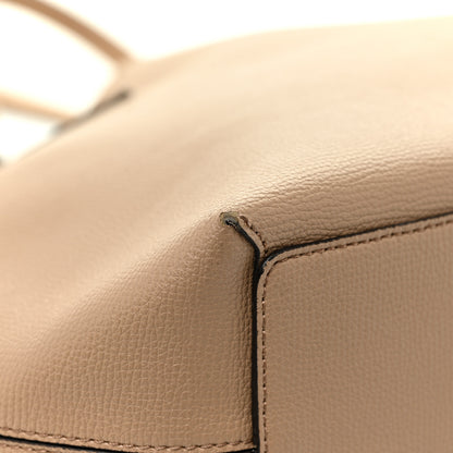 Burberry Grainy Calfskin Haymarket Check Medium Reversible Tote Camel 18 of 24
