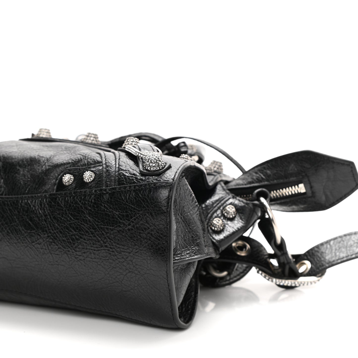 Agneau Arena Crystal Neo Cagole Handbag XS Black