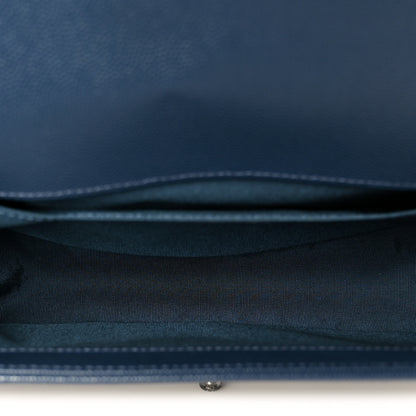 Chanel Caviar Quilted Medium Boy Flap Dark Navy Blue 5 of 10