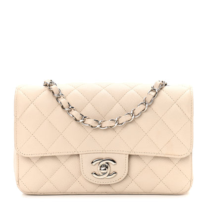Chanel Caviar Quilted Mini Rectangular Flap Light Beige 1 of 10