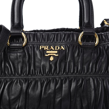 Prada Nappa Gaufre Top Handle Tote Black 10 of 10