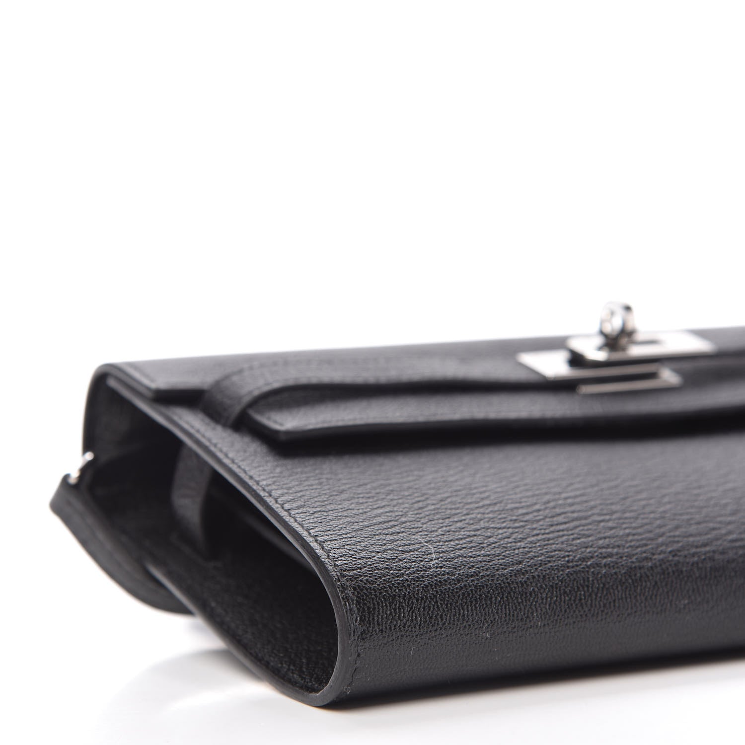 Hermes Chevre Mysore Kelly Wallet To Go Black 6 of 10