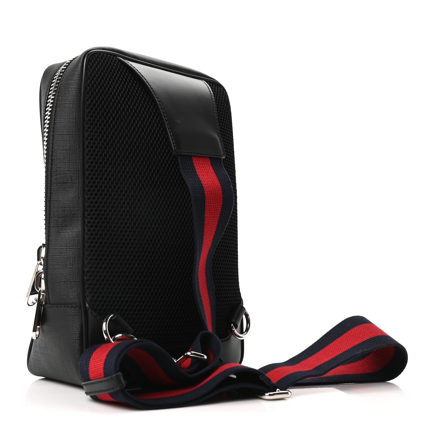 Gucci GG Supreme Monogram Web Belt Bag Black Grey 3 of 11