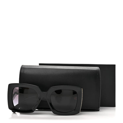 Chanel Acetate Rectangle Sunglasses 5435-A Black 10 of 10
