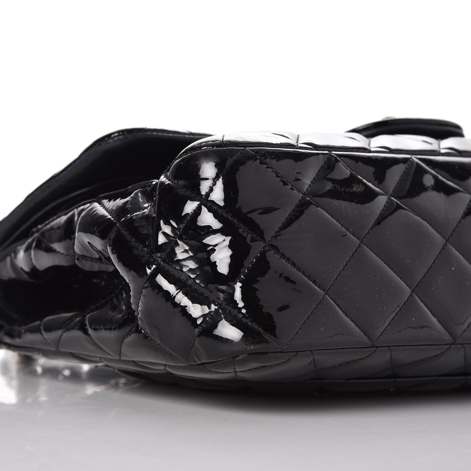 Chanel Patent Quilted Jumbo Double Flap Black 11 of 12