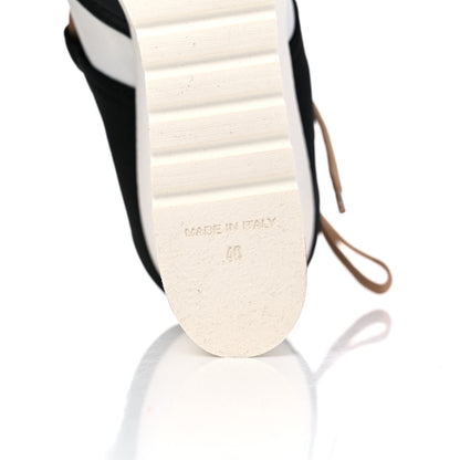 Chanel Patent Calfskin Runway Wedge Short Platform Boots 40 Black White Beige 6 of 8