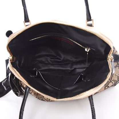 Valentino Garavani Straw Lace Bow Dome Tote Black 5 of 13