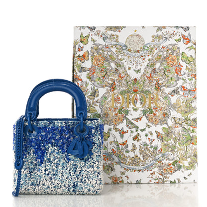 Christian Dior Knit Beaded Chong Hyun Ha Art Mini Lady Dior Blue Multicolor 9 of 9