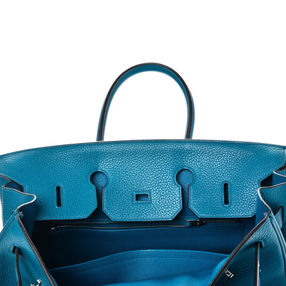 Hermes Taurillon Clemence Birkin 35 Bleu Izmir 8 of 42