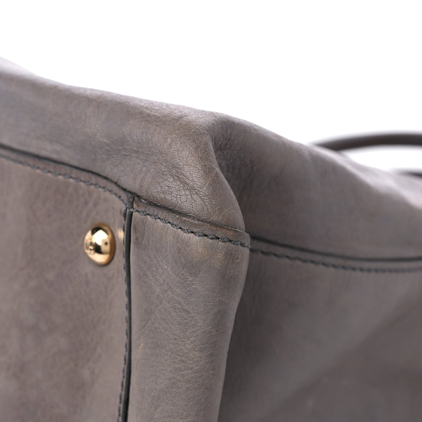 Vitello Acqua Large Twins Tote Grigio Scuro
