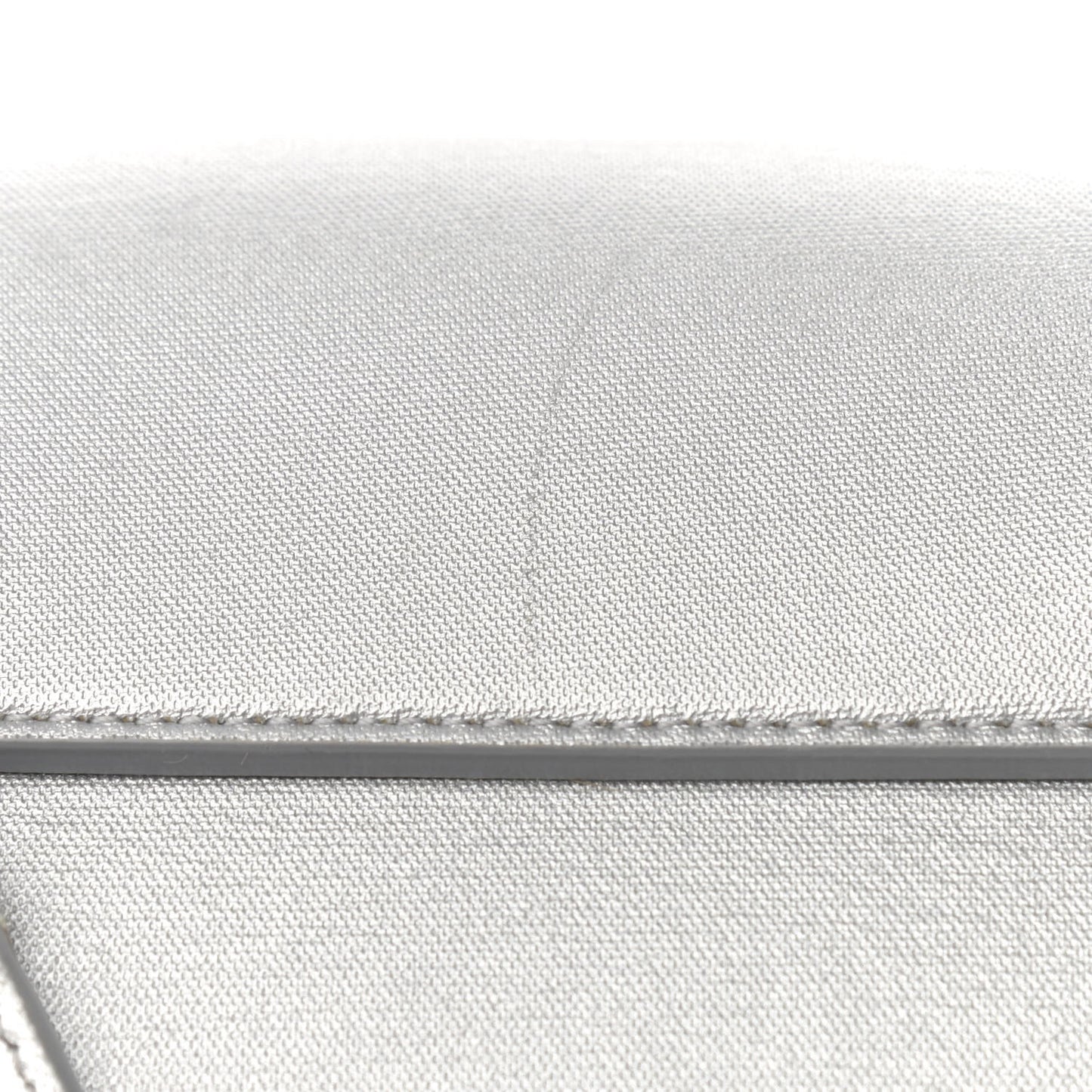 Laminated Calfskin Nano Belt Bag Silver