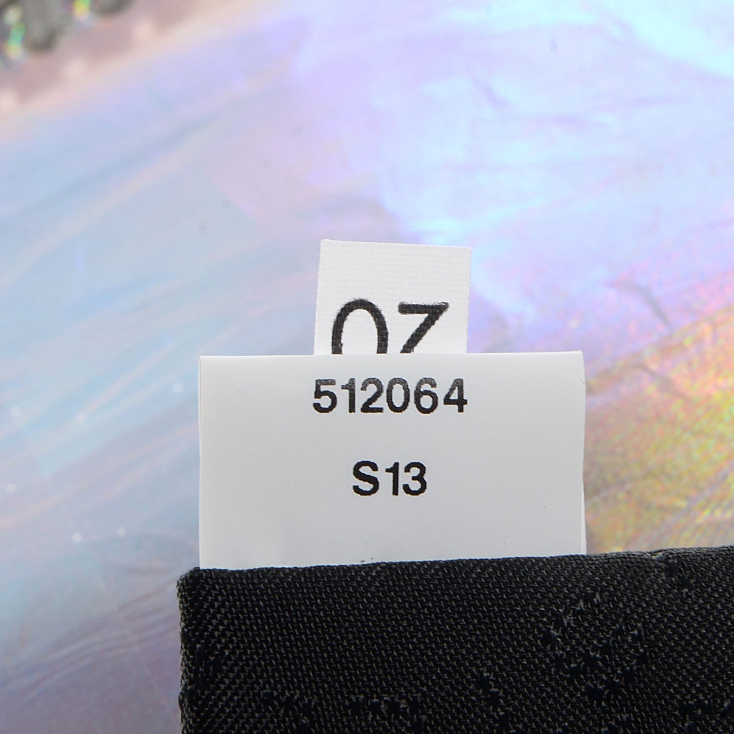 Holographic Faux Leather Fold Over Falabella Clutch Silver