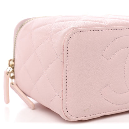 Chanel Caviar Quilted Small Vanity Case With Chain Light Pink 9 of 11
