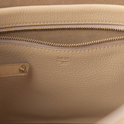 MCM Grained Calfskin Visetos Medium Sarah Hobo Latte Beige 6 of 10