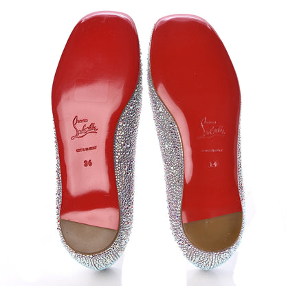 Christian Louboutin Suede Burma Strass Gozul Flats 36 Aurora Boreale 5 of 8