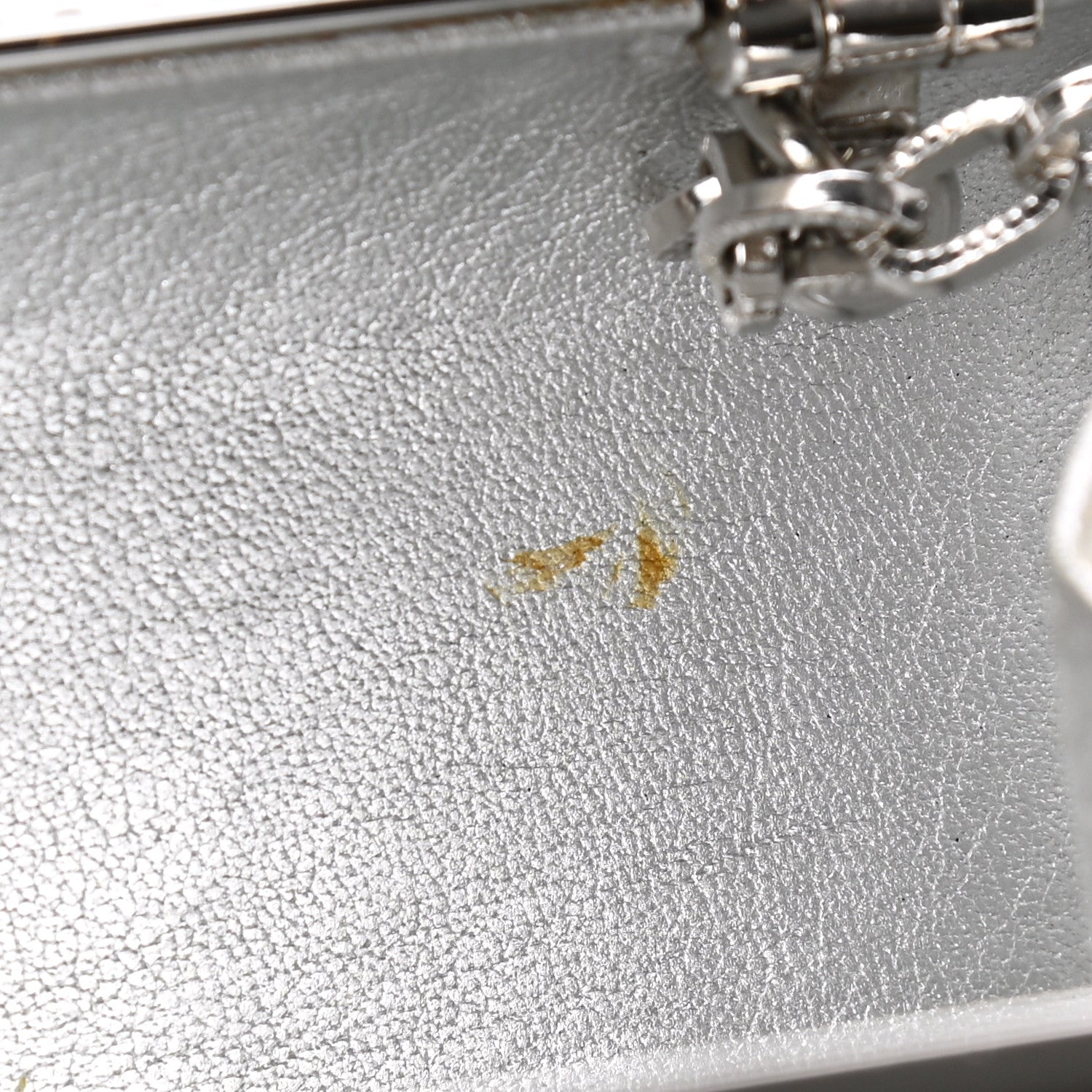 Judith Leiber Swarovski Crystal Minaudiere Clutch Silver Purple 8 of 8