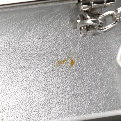 Judith Leiber Swarovski Crystal Minaudiere Clutch Silver Purple 8 of 8