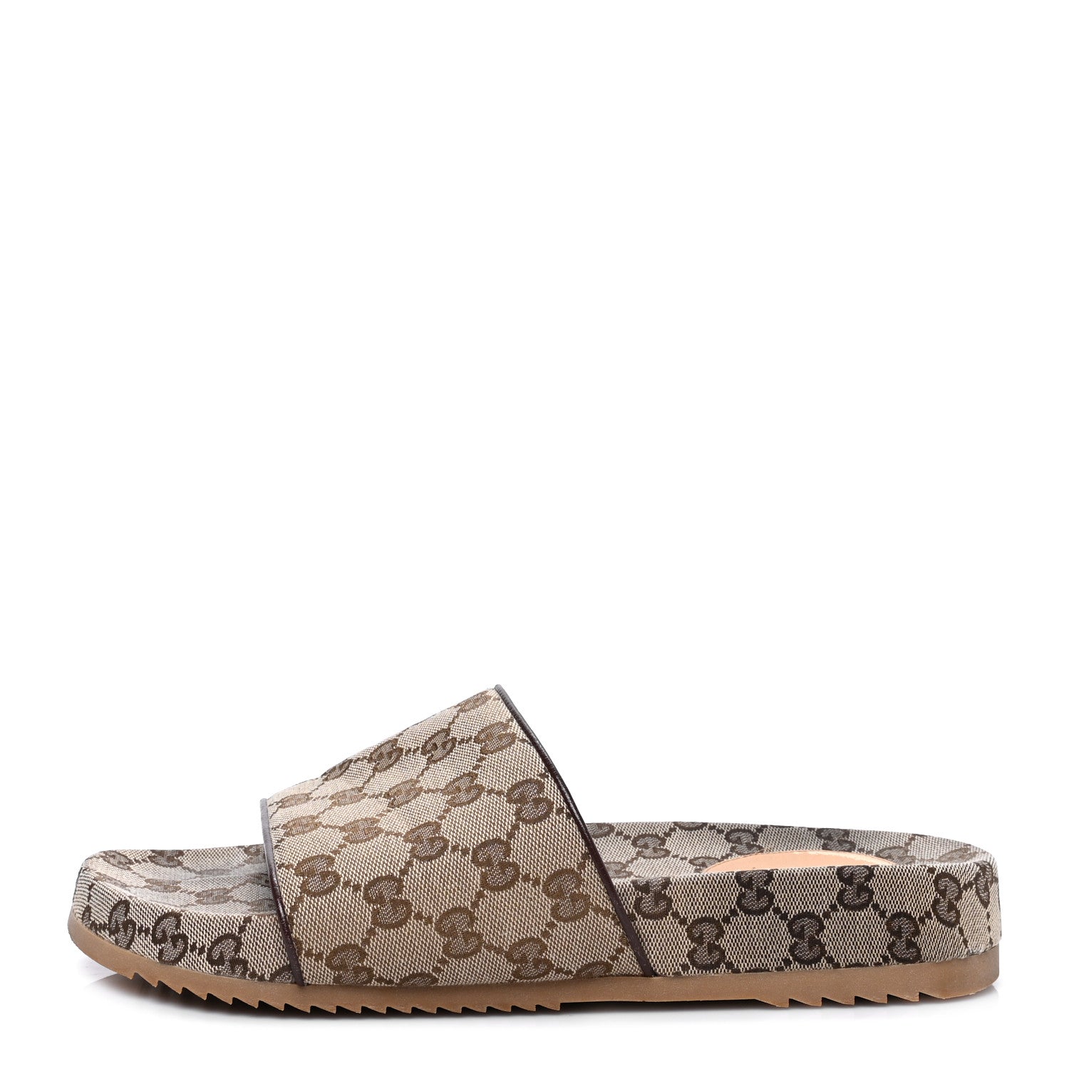 Gucci Canvas GG Monogram Mens Slide Sandals 10 Beige 1 of 9