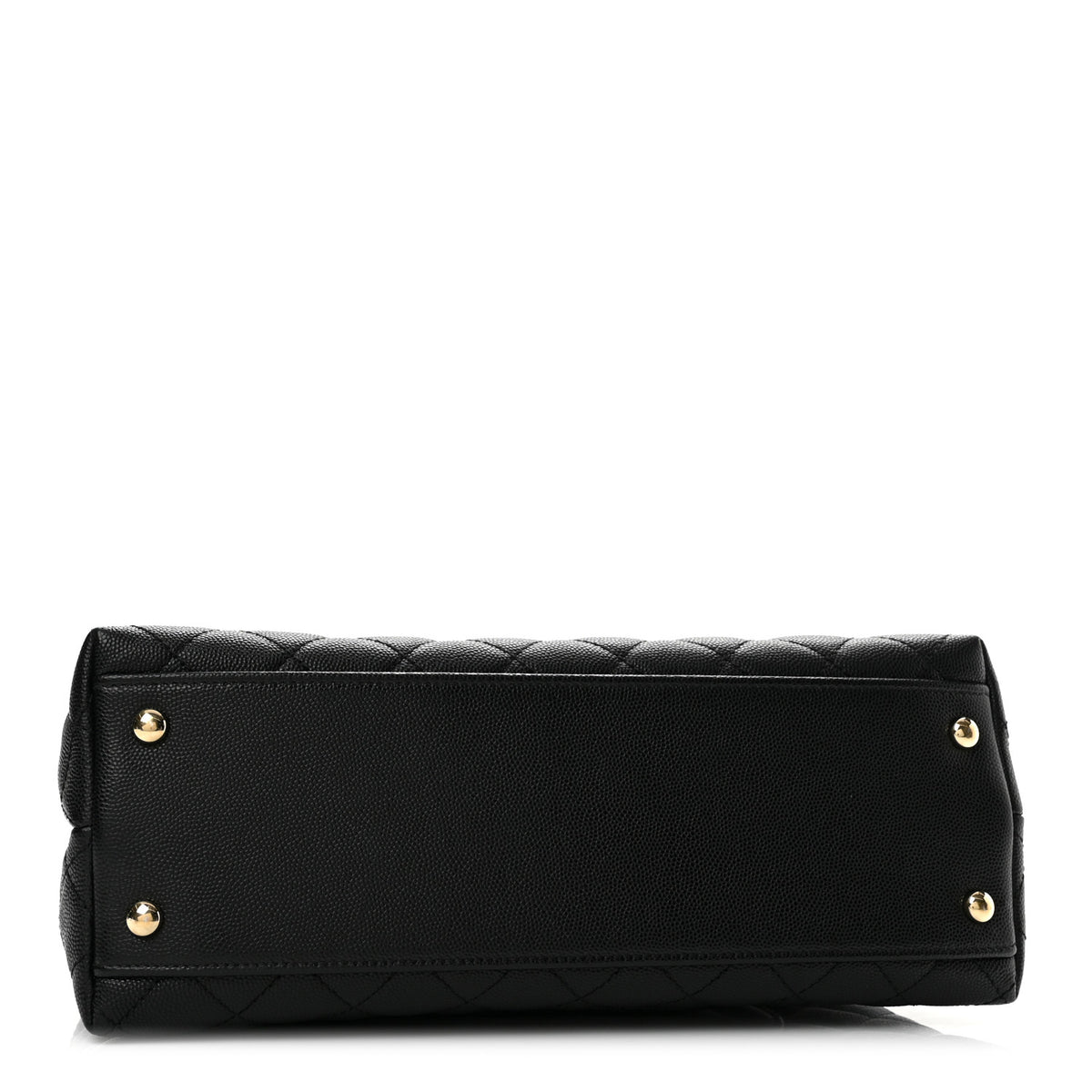 Caviar Quilted Small Coco Handle Flap Black