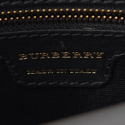 Burberry Calfskin 1983 Knight Check Link Medium Zip Tote Black 6 of 9