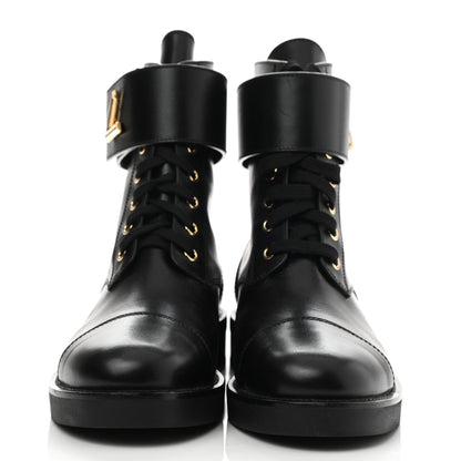 Louis Vuitton Calfskin Wonderland Ranger Boots 37.5 Black 2 of 8