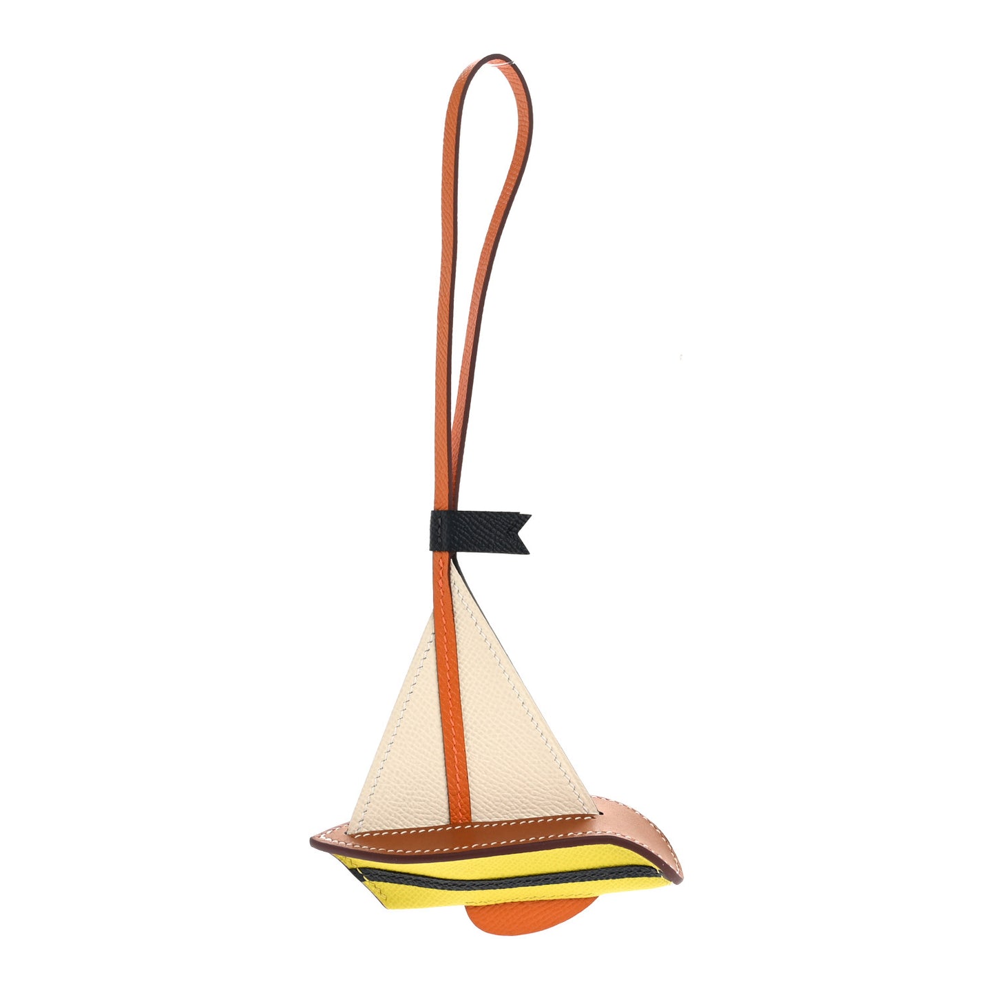 Epsom Sail Boat Bag Charm Nata Lime Orange