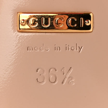 Gucci Malaga Kid GG Marmont Fringe 50mm Loafer Pumps 36.5 Candy Mousse 6 of 10