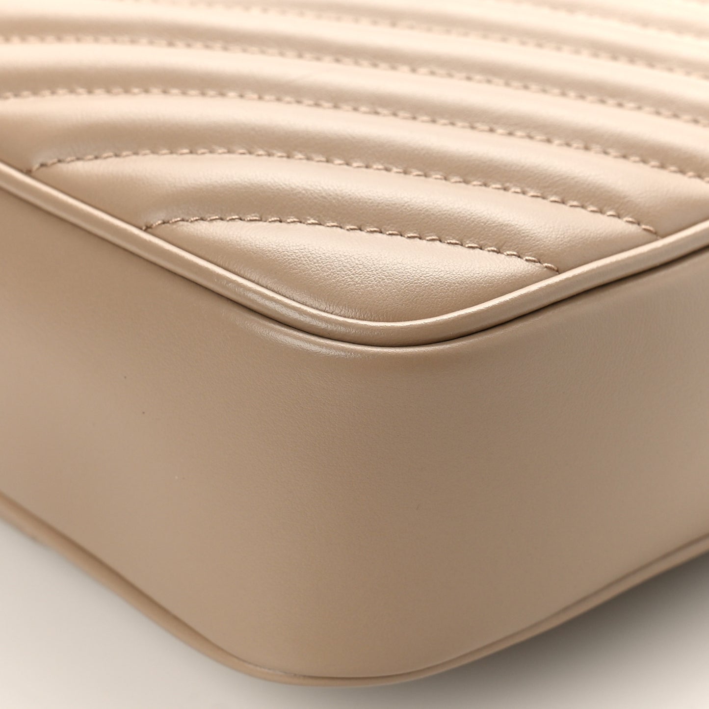 Calfskin Matelasse Monogram Lou Camera Bag Dark Beige