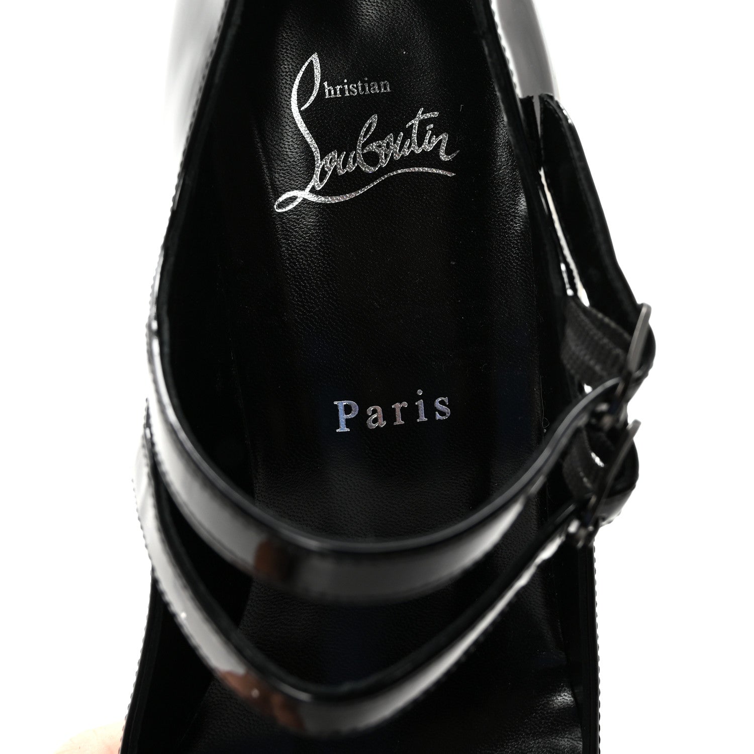 Christian Louboutin Patent Miss Jane Mary Janes 55 Pumps 39.5 Black 8 of 8