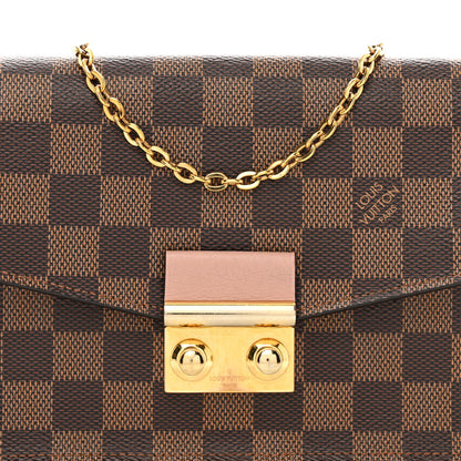 Louis Vuitton Damier Ebene Croisette Chain Wallet Magnolia 5 of 12